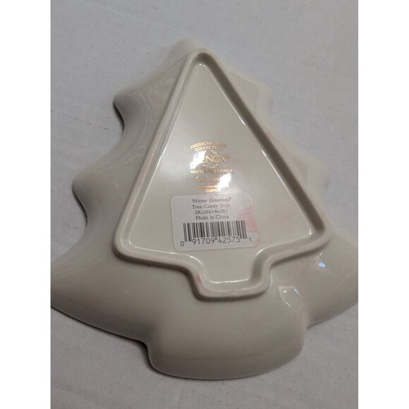 Lenox China Winter Greetings Cardinal on pine tree branch Christmas Tree trinket - Picture 8 of 12